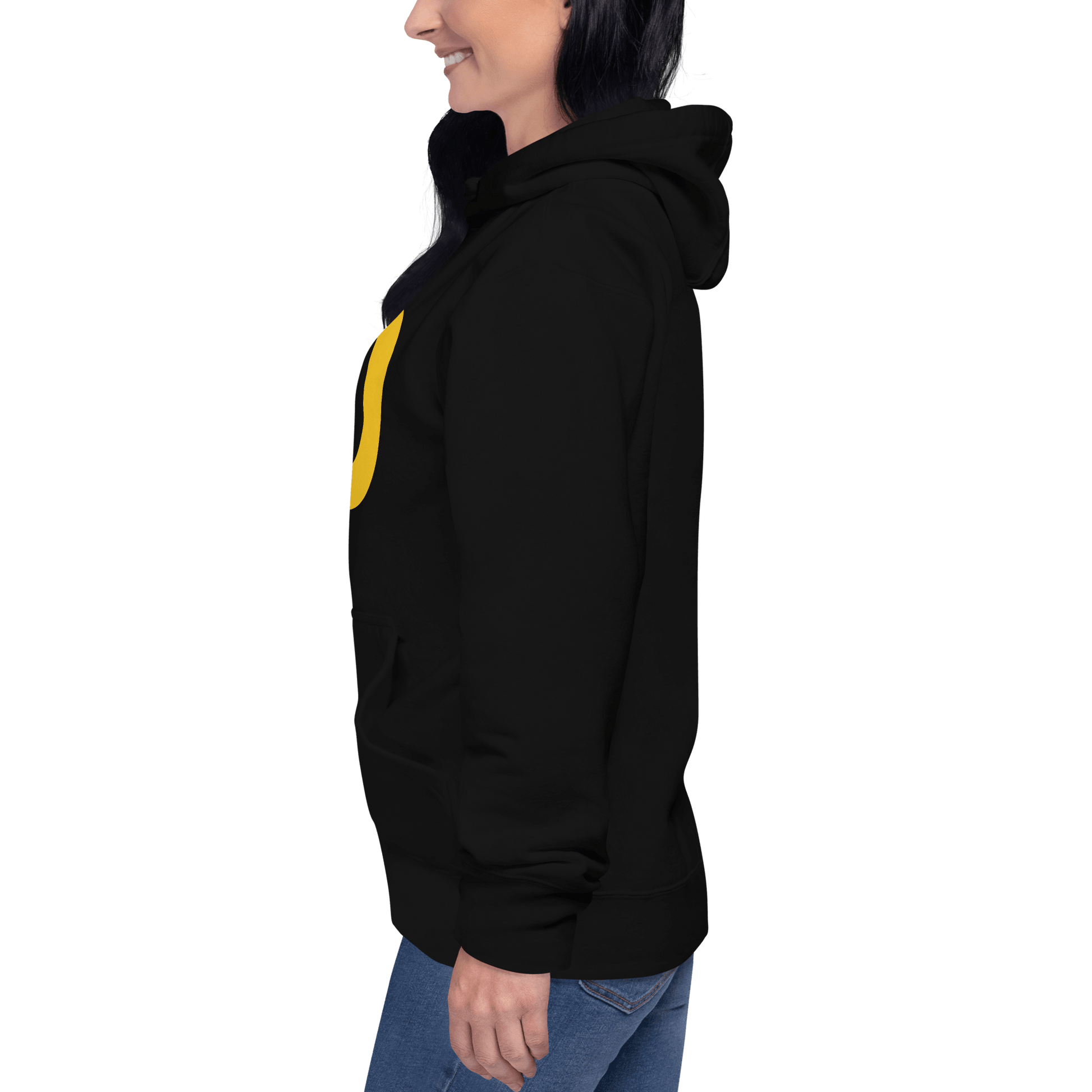 Detroit 'Old French D' Hoodie (Gold Full Body Outline) | Unisex Premium - Circumspice Michigan