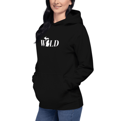 Michigan 'Wild' Hoodie (Didone Font w/ MI Outline) | Unisex Premium - Circumspice Michigan