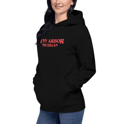 'Ann Arbor Michigan' Unisex Premium Hoodie (1980s Drama Parody)