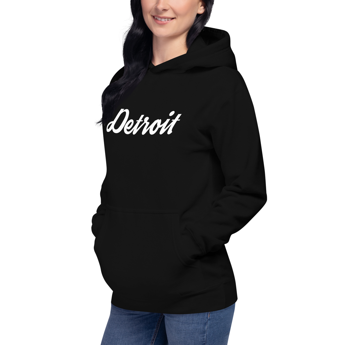 'Detroit' Unisex Premium Hoodie (Script Font)