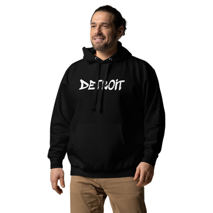 'Detroit' Unisex Premium Hoodie (1980s Hip Hop Font)