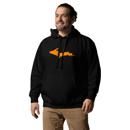 Michigan Upper Peninsula Hoodie (w/ Orange UP Outline) | Unisex Premium