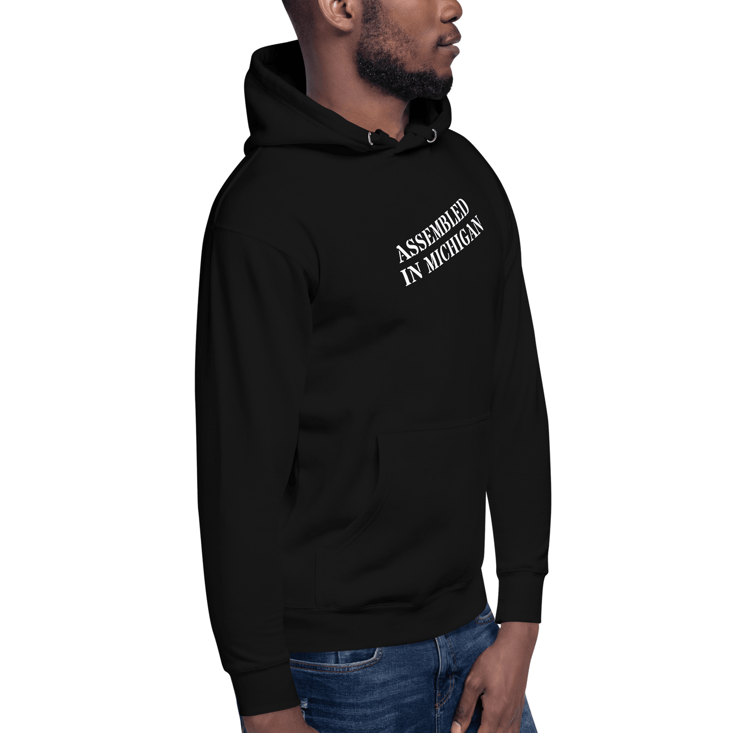 'Assembled in Michigan' Hoodie | Unisex Premium - Circumspice Michigan