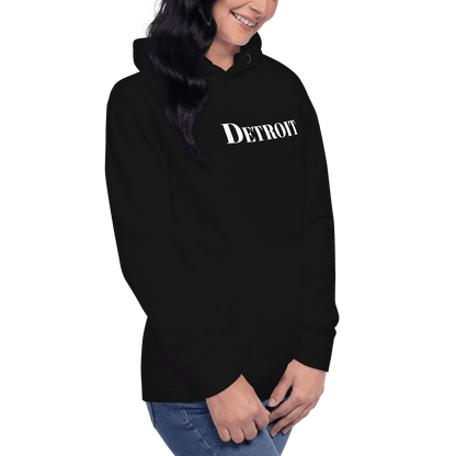 'Detroit' Hoodie (Didone Font) | Unisex Premium - Circumspice Michigan