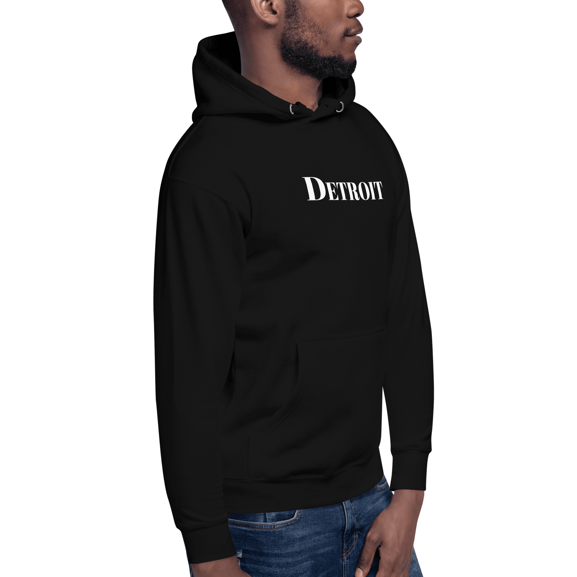 'Detroit' Hoodie (Didone Font) | Unisex Premium - Circumspice Michigan