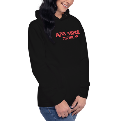 'Ann Arbor Michigan' Unisex Premium Hoodie (1980s Drama Parody)