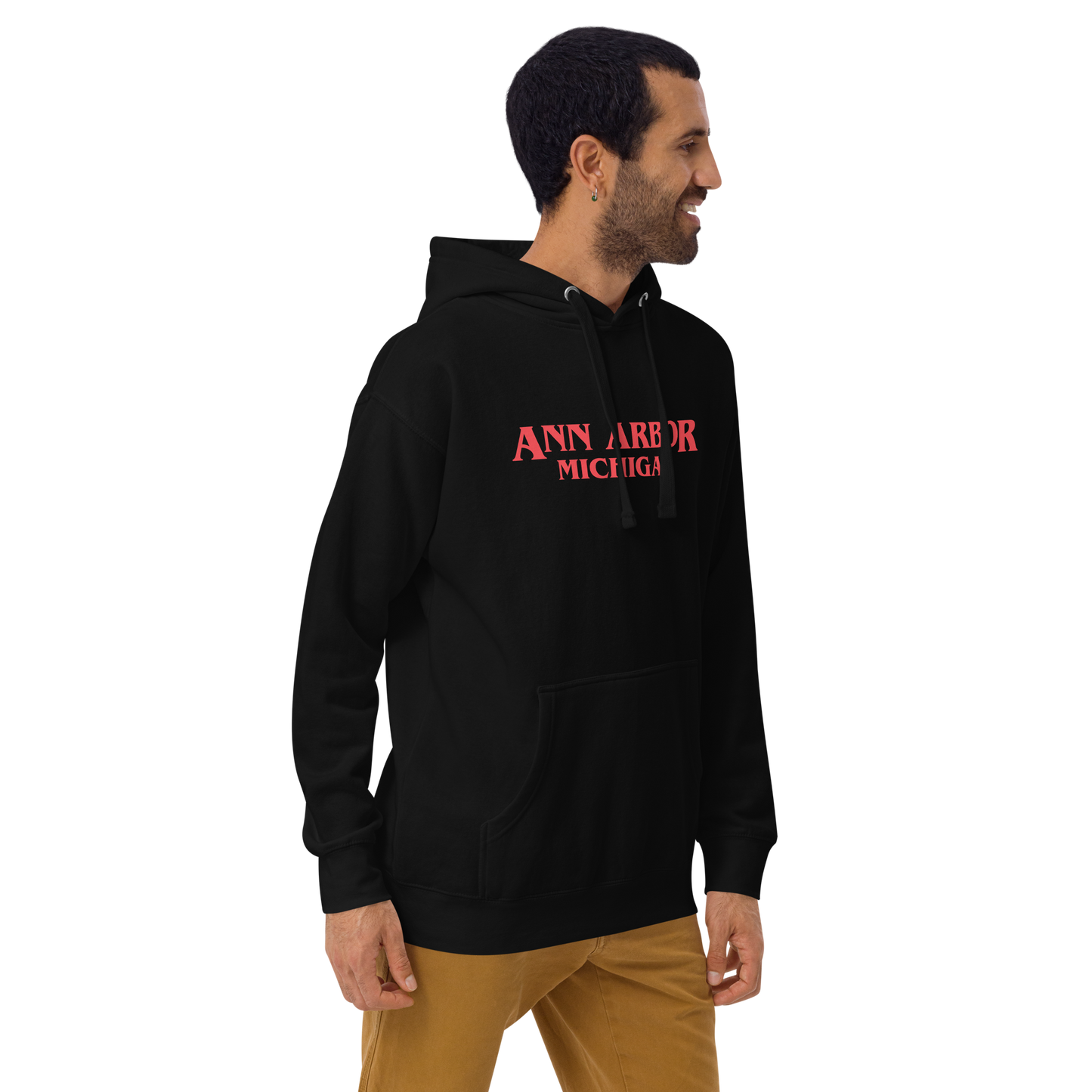 'Ann Arbor Michigan' Unisex Premium Hoodie (1980s Drama Parody)