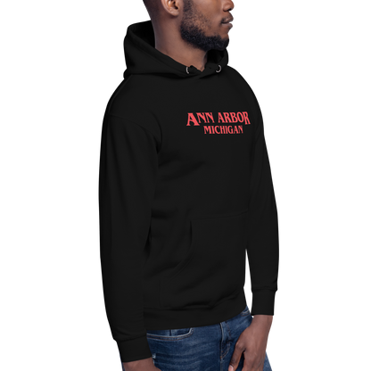 'Ann Arbor Michigan' Unisex Premium Hoodie (1980s Drama Parody)