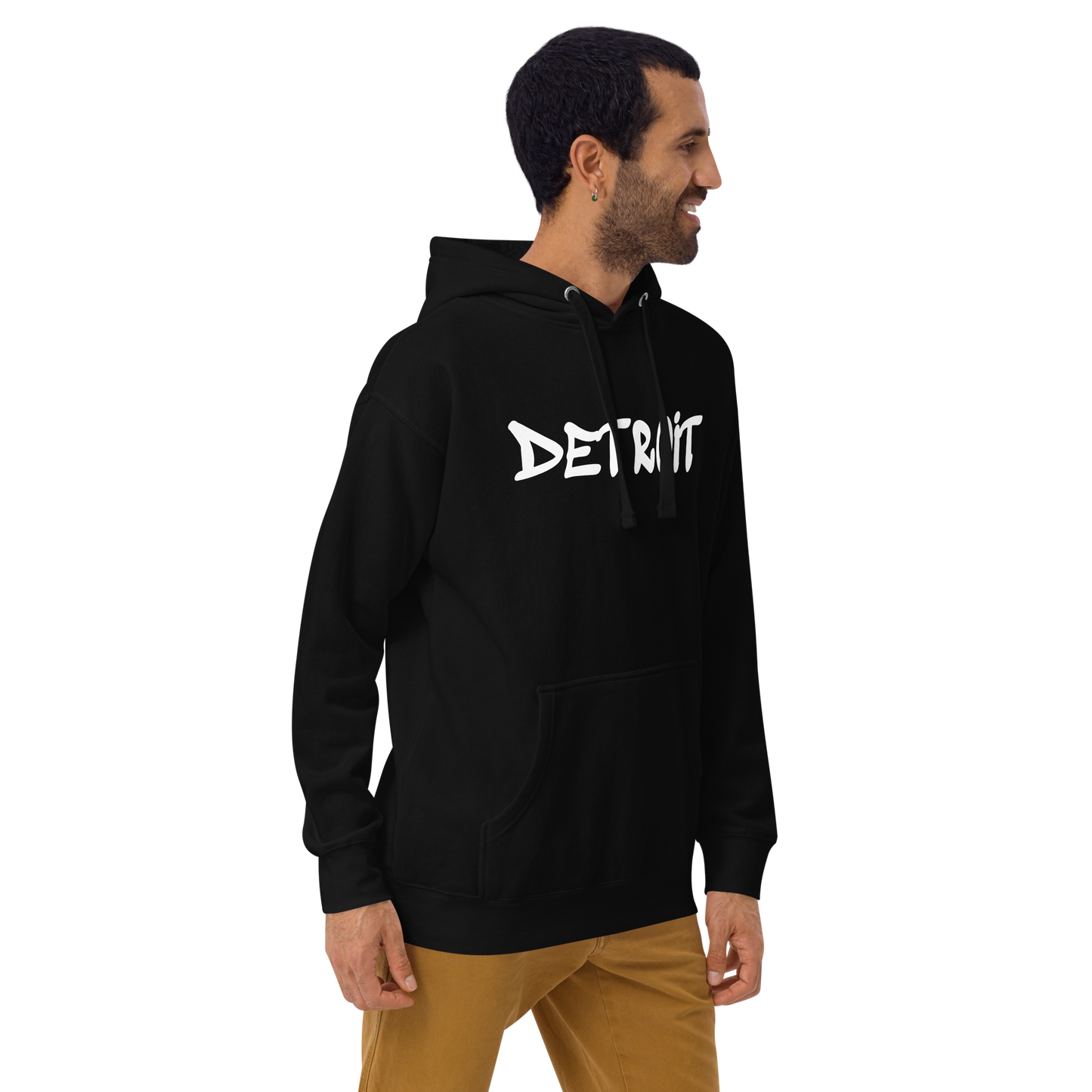 'Detroit' Unisex Premium Hoodie (1980s Hip Hop Font)