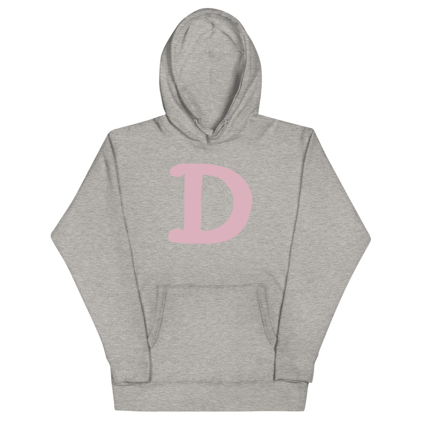 Detroit 'Old French D' Hoodie (Pink Full Body Outline) | Unisex Premium - Circumspice Michigan