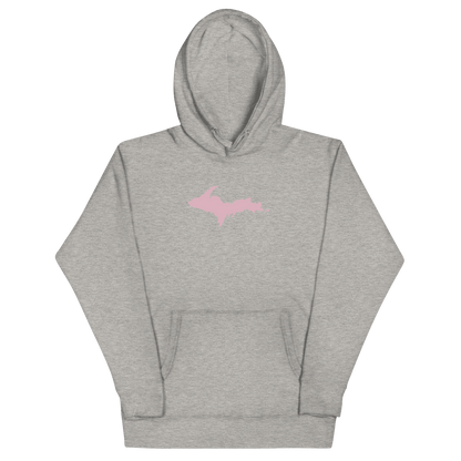 Upper Peninsula Hoodie (w/ Pink U.P. Outline) | Unisex Premium - Circumspice Michigan