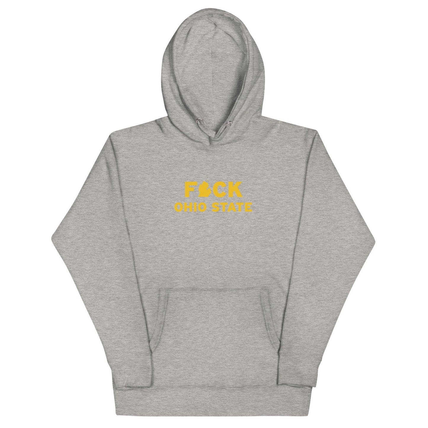 'F*ck Ohio State' Hoodie (Gold Type w/ Lower Peninsula Outline ) | Unisex Premium - Circumspice Michigan