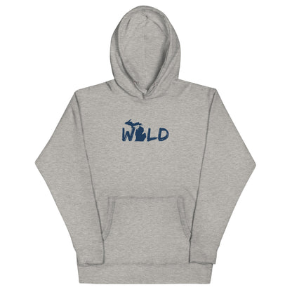 Michigan 'Wild' Unisex Premium Hoodie (Paintbrush Font w/ MI Outline)