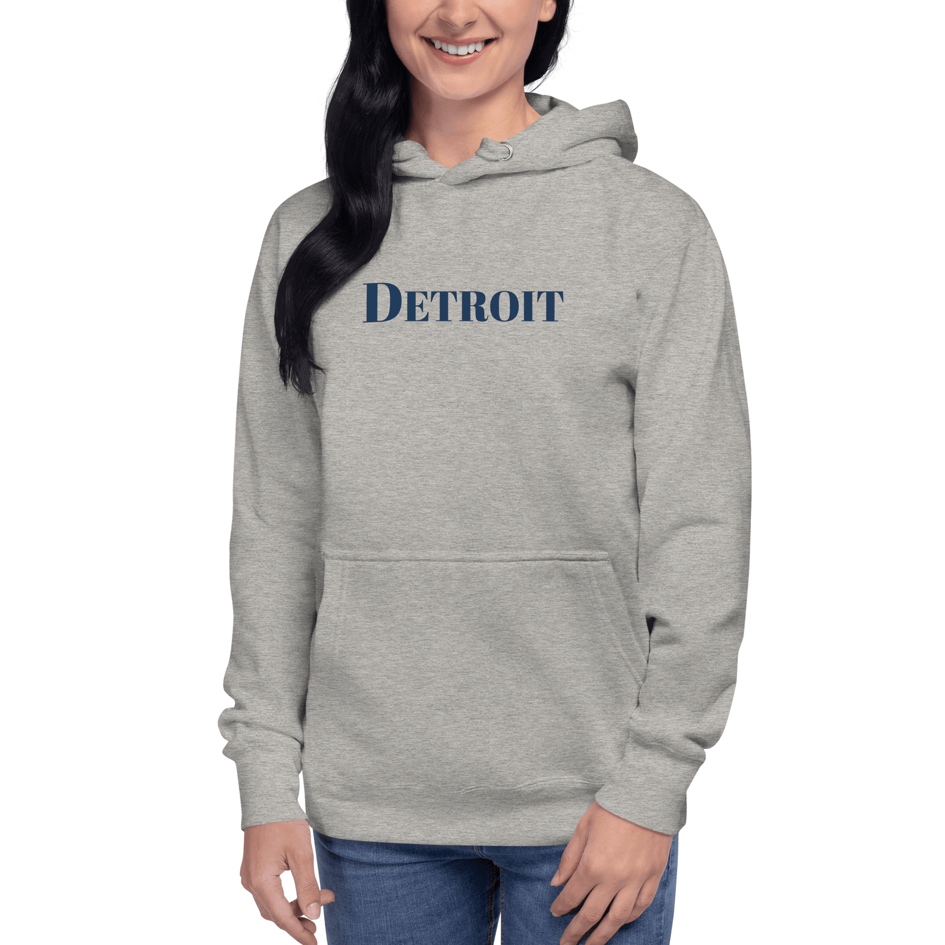 'Detroit' Hoodie (Didone Font) | Unisex Premium - Circumspice Michigan