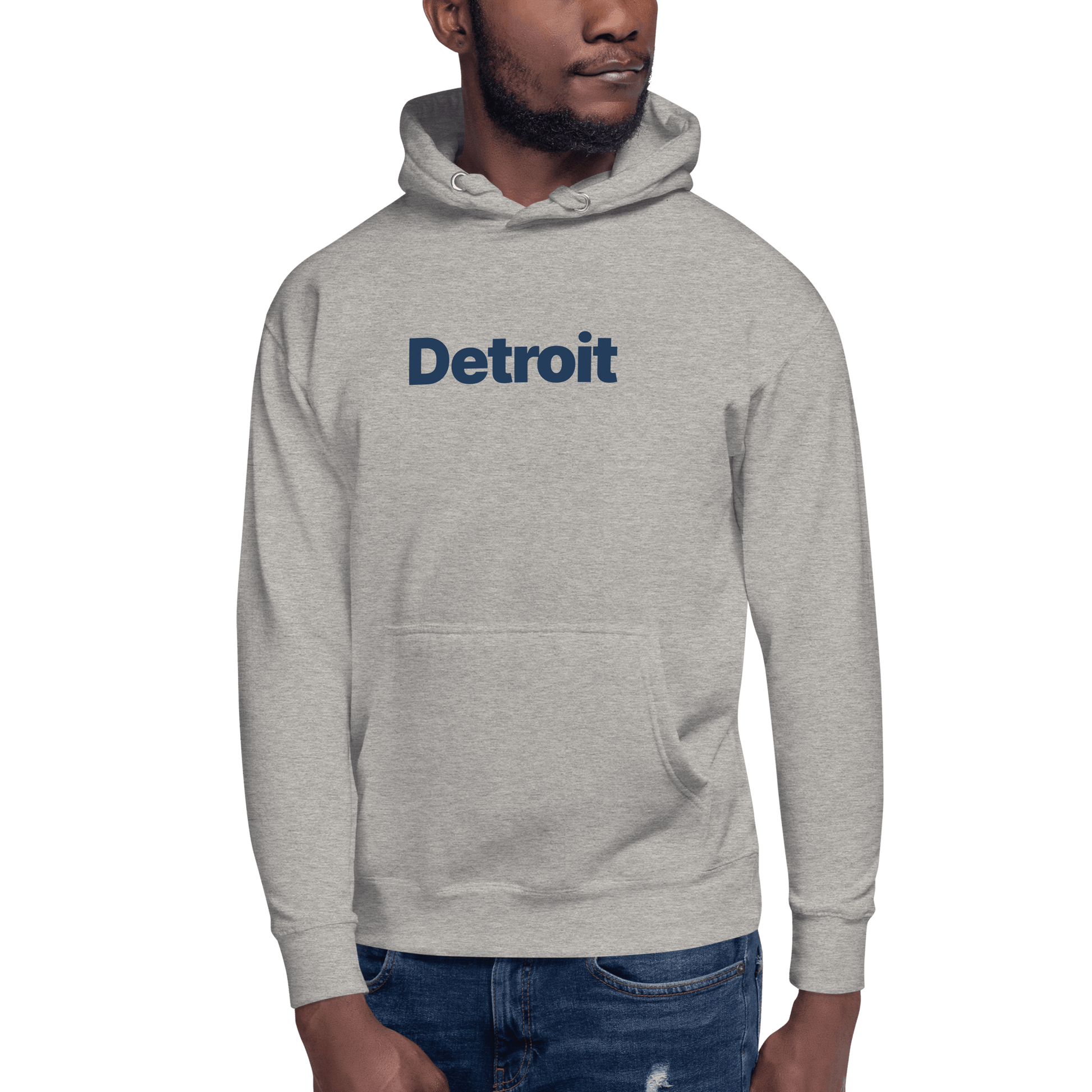 'Detroit' Hoodie (Swiss Sans Font) | Unisex Premium - Circumspice Michigan