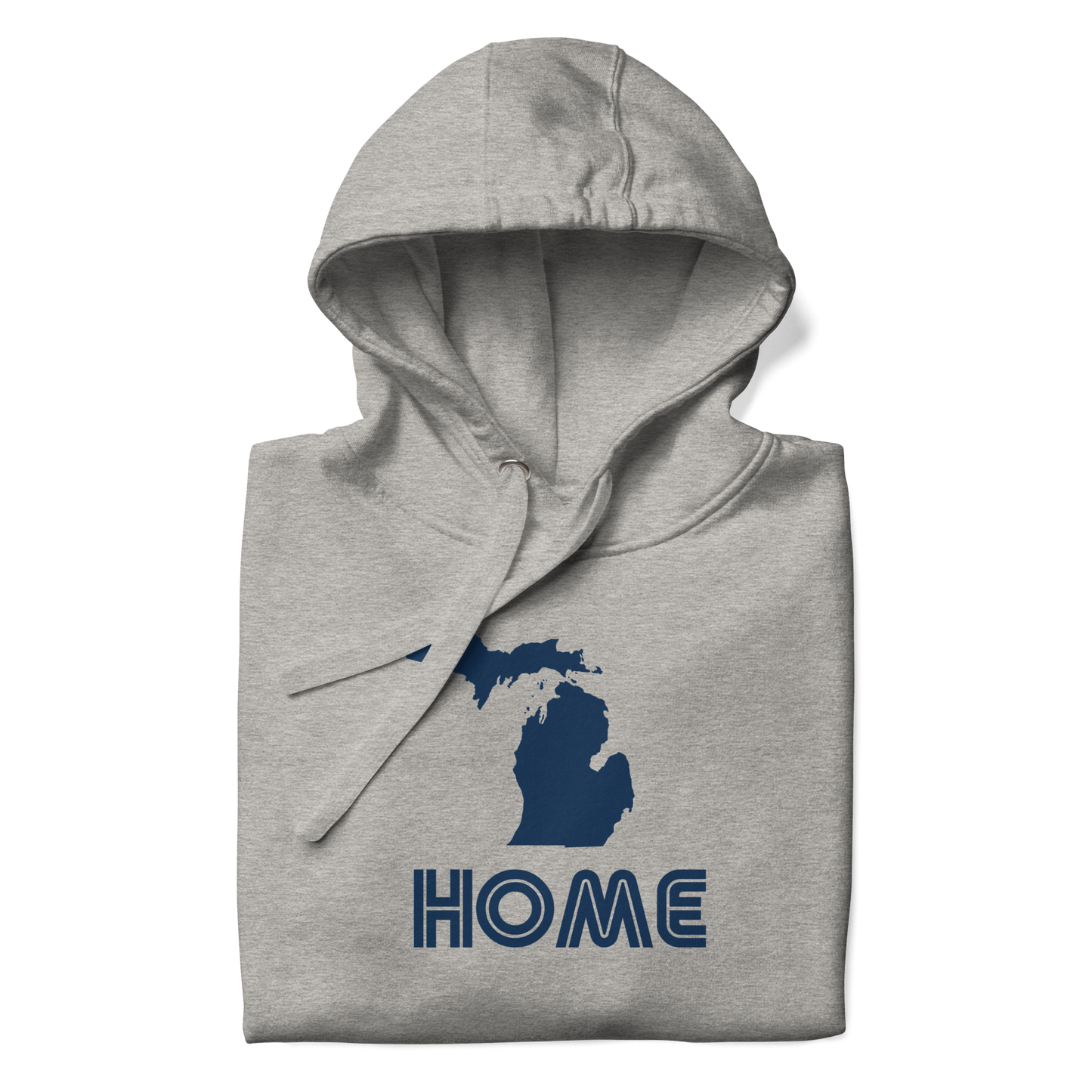 Michigan 'Home' Unisex Premium Hoodie (1970s Audiophile Font w/MI Outline)