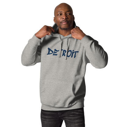 'Detroit' Unisex Premium Hoodie (1980s Hip Hop Font)