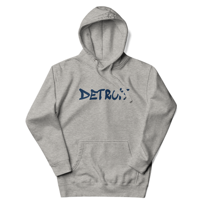 'Detroit' Unisex Premium Hoodie (1980s Hip Hop Font)