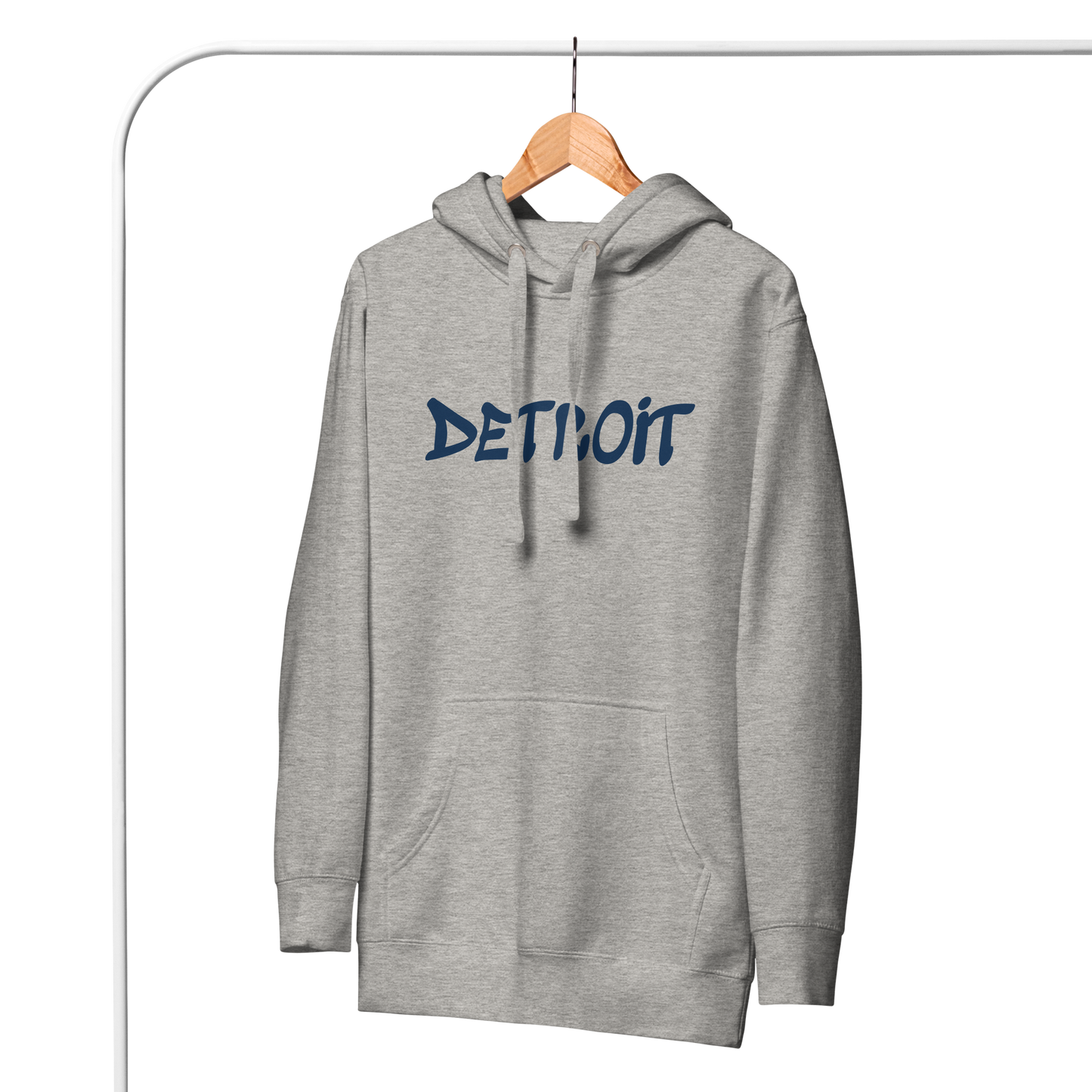 'Detroit' Unisex Premium Hoodie (1980s Hip Hop Font)