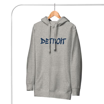 'Detroit' Unisex Premium Hoodie (1980s Hip Hop Font)