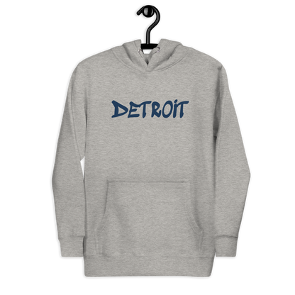 'Detroit' Unisex Premium Hoodie (1980s Hip Hop Font)