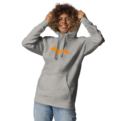 Michigan Upper Peninsula Hoodie (w/ Orange UP Outline) | Unisex Premium