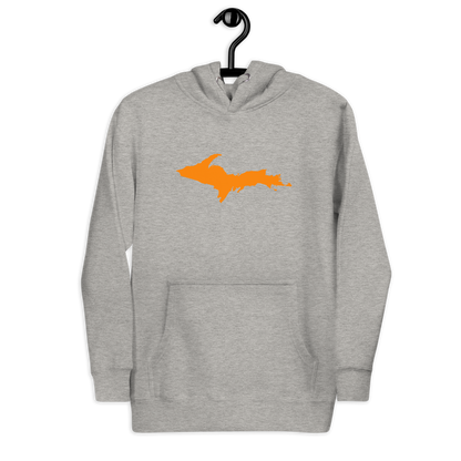 Michigan Upper Peninsula Hoodie (w/ Orange UP Outline) | Unisex Premium