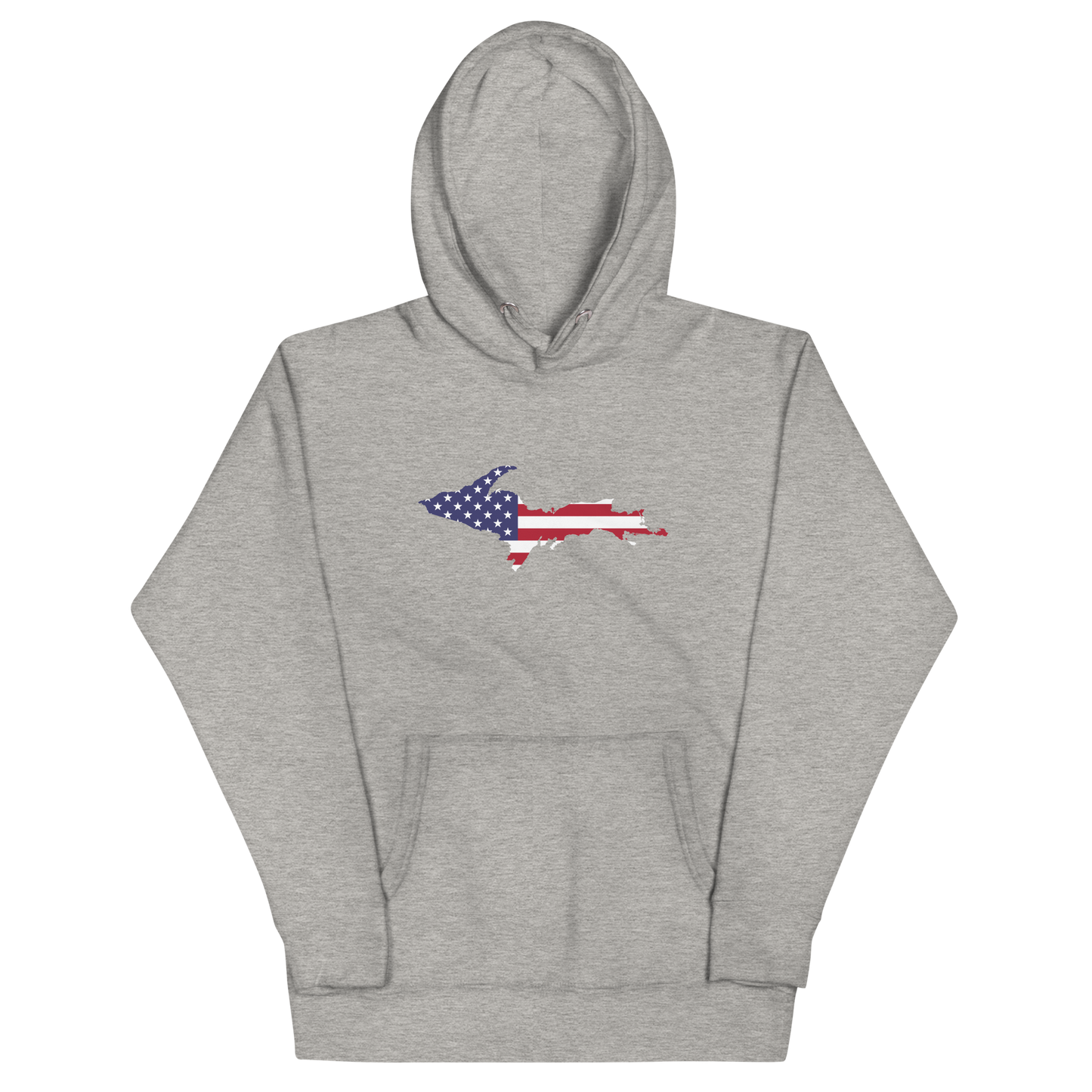 Michigan Upper Peninsula Hoodie (w/ UP USA Flag Outline) | Unisex Premium