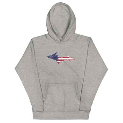 Michigan Upper Peninsula Hoodie (w/ UP USA Flag Outline) | Unisex Premium