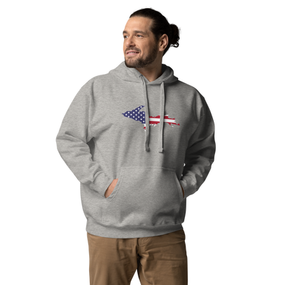 Michigan Upper Peninsula Hoodie (w/ UP USA Flag Outline) | Unisex Premium