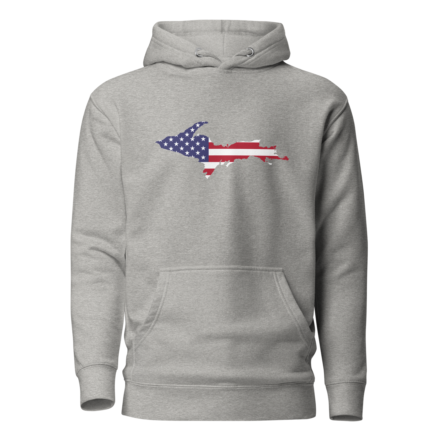 Michigan Upper Peninsula Hoodie (w/ UP USA Flag Outline) | Unisex Premium