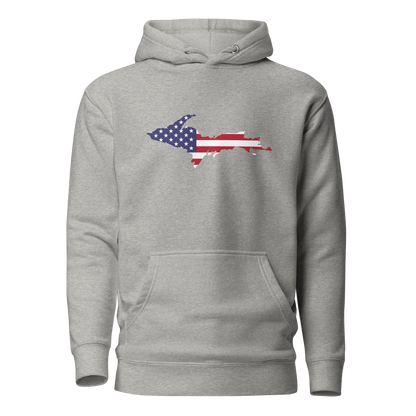 Michigan Upper Peninsula Hoodie (w/ UP USA Flag Outline) | Unisex Premium