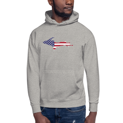 Michigan Upper Peninsula Hoodie (w/ UP USA Flag Outline) | Unisex Premium