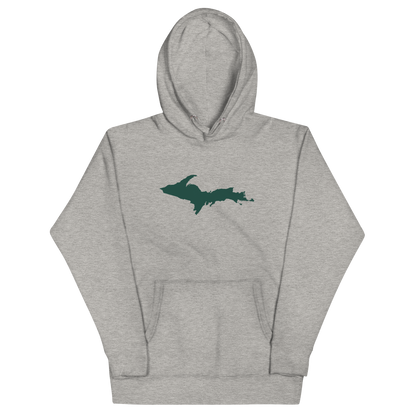 Michigan Upper Peninsula Hoodie (w/ Green UP Outline) | Unisex Premium