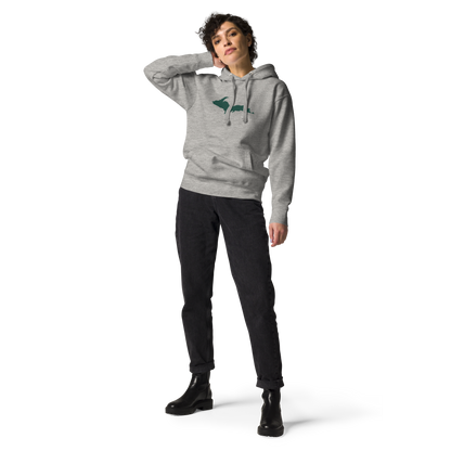 Michigan Upper Peninsula Hoodie (w/ Green UP Outline) | Unisex Premium