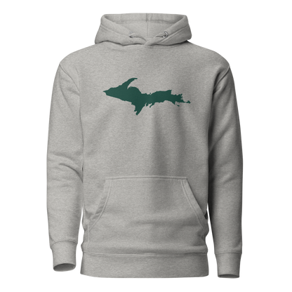 Michigan Upper Peninsula Hoodie (w/ Green UP Outline) | Unisex Premium