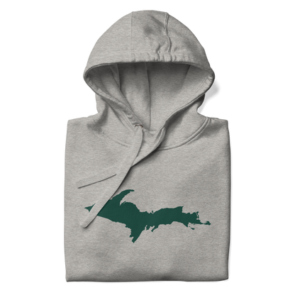 Michigan Upper Peninsula Hoodie (w/ Green UP Outline) | Unisex Premium