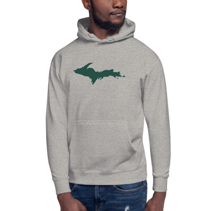 Michigan Upper Peninsula Hoodie (w/ Green UP Outline) | Unisex Premium