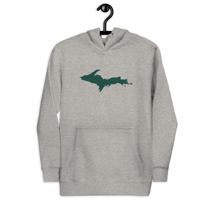 Michigan Upper Peninsula Hoodie (w/ Green UP Outline) | Unisex Premium