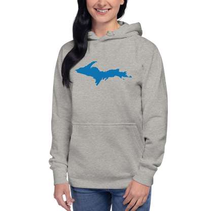 Michigan Upper Peninsula Hoodie (w/ Azure UP Outline) | Unisex Premium