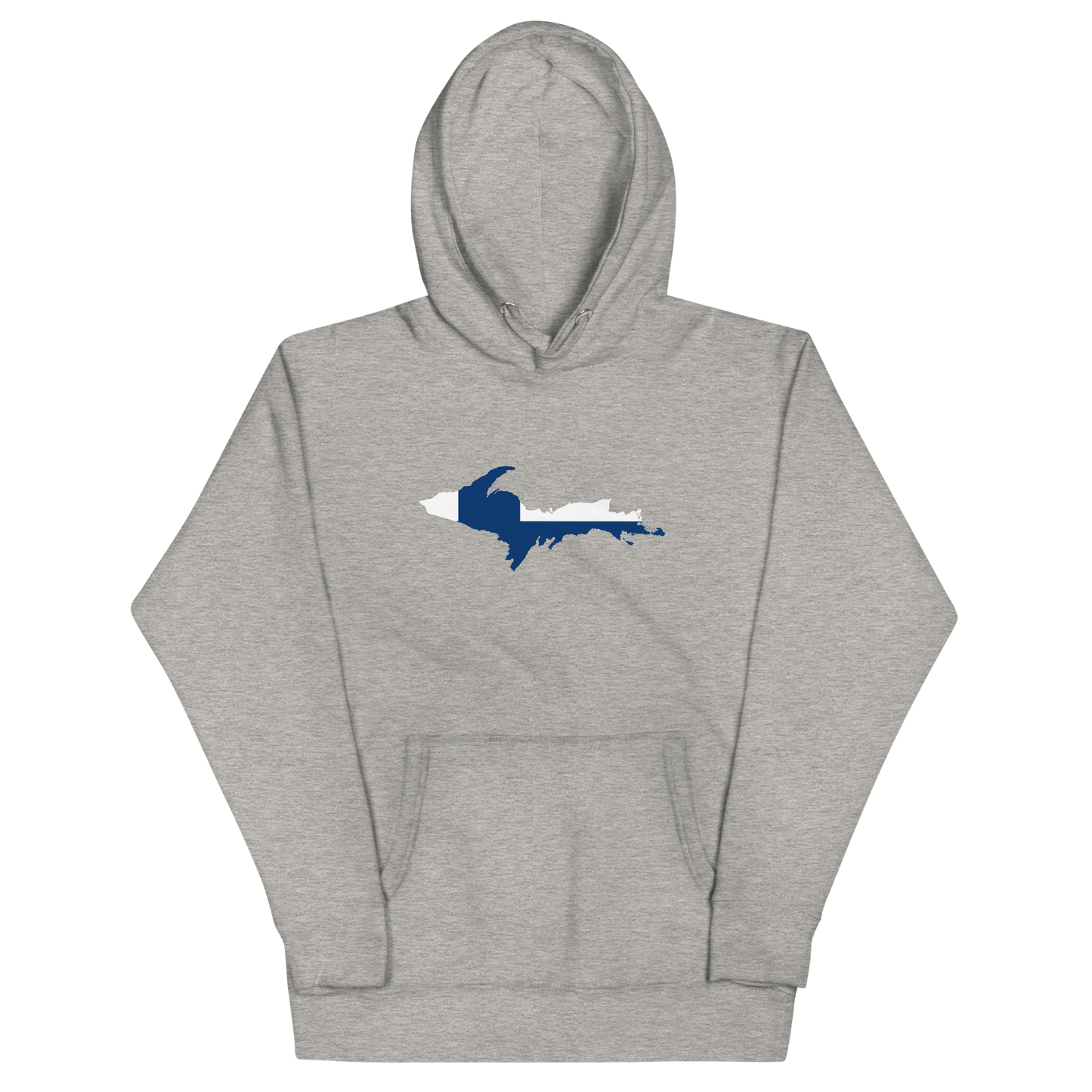 Michigan Upper Peninsula Hoodie (w/ UP Finland Flag Outline) | Unisex Premium