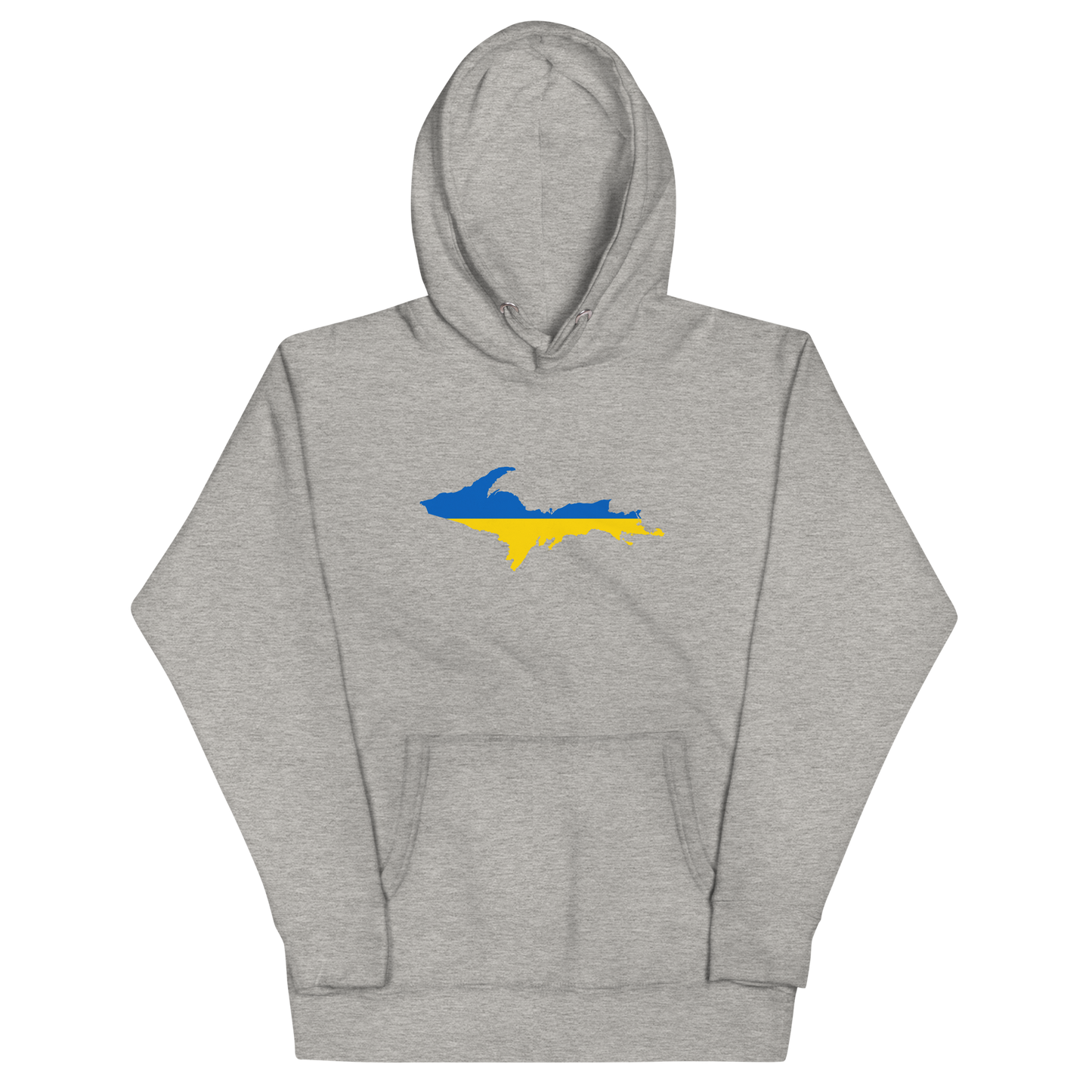 Michigan Upper Peninsula Hoodie (w/ UP Ukraine Flag Outline) | Unisex Premium