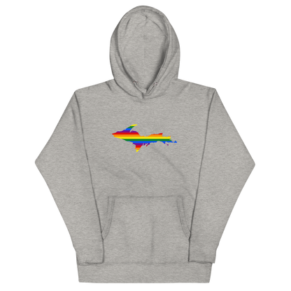 Michigan Upper Peninsula Hoodie (w/ UP Pride Flag Outline) | Unisex Premium