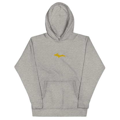 Michigan Upper Peninsula Hoodie (w/ Embroidered Gold UP Outline) | Unisex Premium