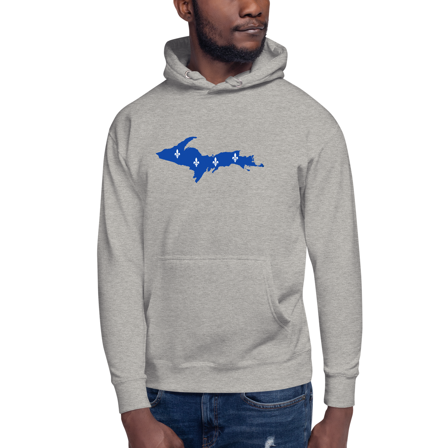 Michigan Upper Peninsula Hoodie (w/ UP Quebec Flag Outline) | Unisex Premium