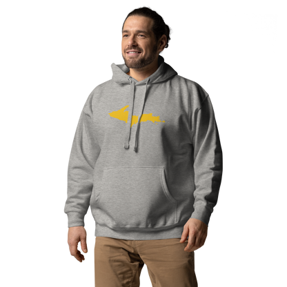 Upper Peninsula Hoodie (w/ Gold UP Outline) | Unisex Premium