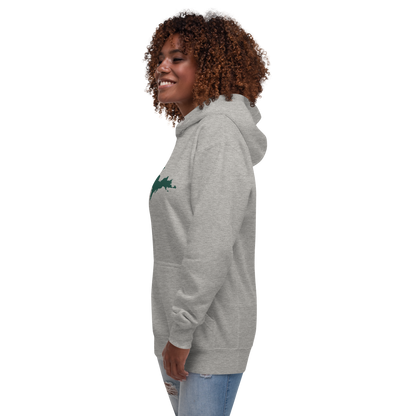 Michigan Upper Peninsula Hoodie (w/ Green UP Outline) | Unisex Premium