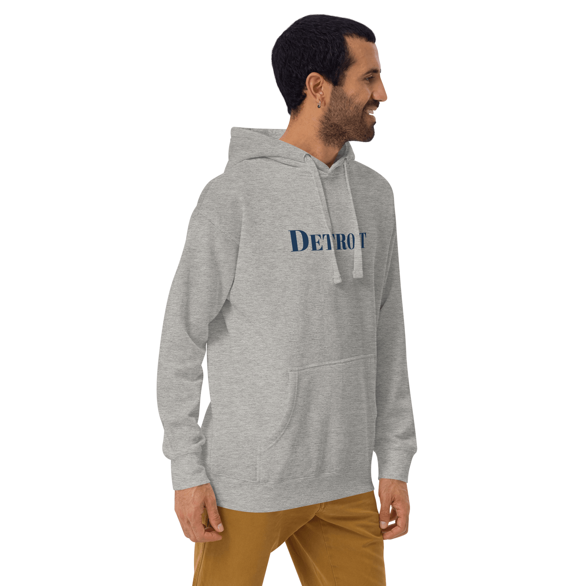 'Detroit' Hoodie (Didone Font) | Unisex Premium - Circumspice Michigan