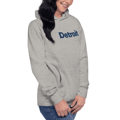 'Detroit' Hoodie (Swiss Sans Font) | Unisex Premium - Circumspice Michigan