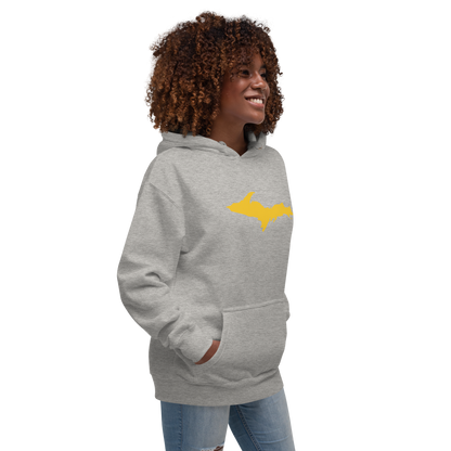 Upper Peninsula Hoodie (w/ Gold UP Outline) | Unisex Premium